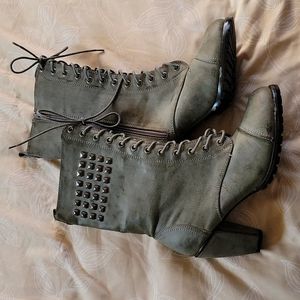 Laced Leather Boots